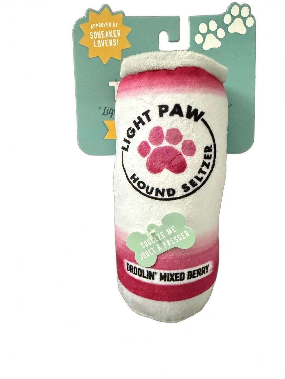 Light Paw Hound Seltzer Plush Dog Toy - Droolin' Mixed Berry
